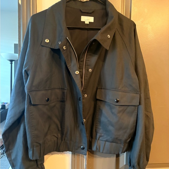LOFT Utility Jacket in Black - Picture 2 of 5